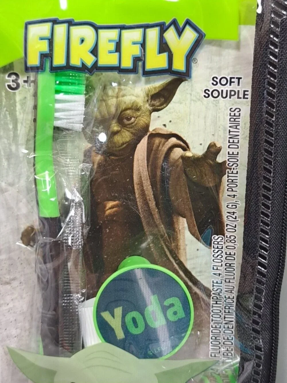 Firefly Star Wars‎ Yoda Oral Care Travel Kit 2 Pack Toothbrush Paste Flossers